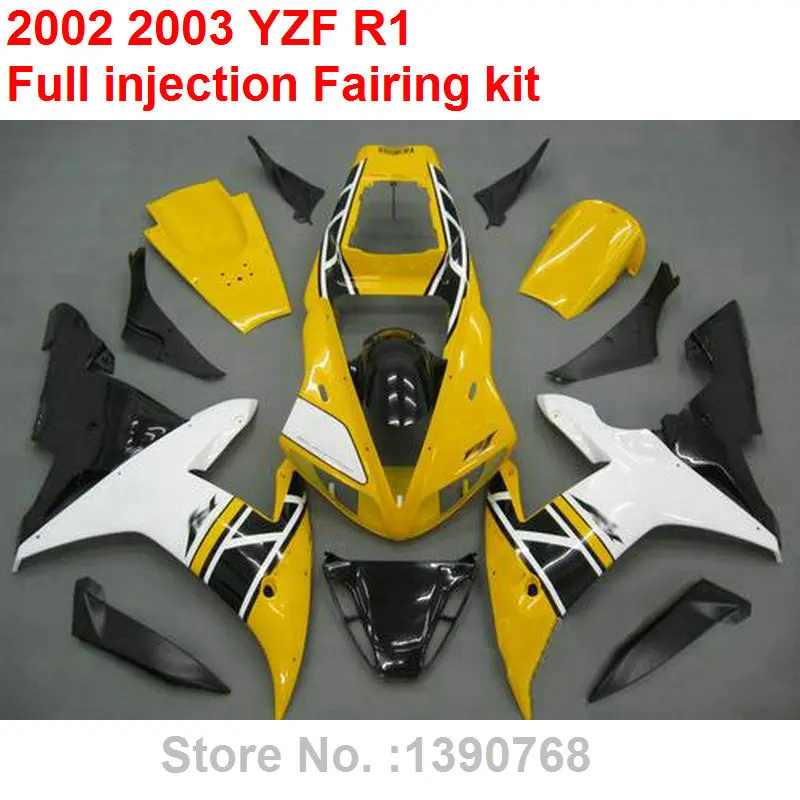 Motorcycle unpainted bodywork fairing kit for Yamaha YZF R1 02 03 yellow black white plastic fairings set YZFR1 2002 2003 BC26
Motorcycle unpainted bodywork fairing kit for Yamaha YZF R1 02 03 yellow black white plastic fairings set YZFR1 2002 2003 BC26