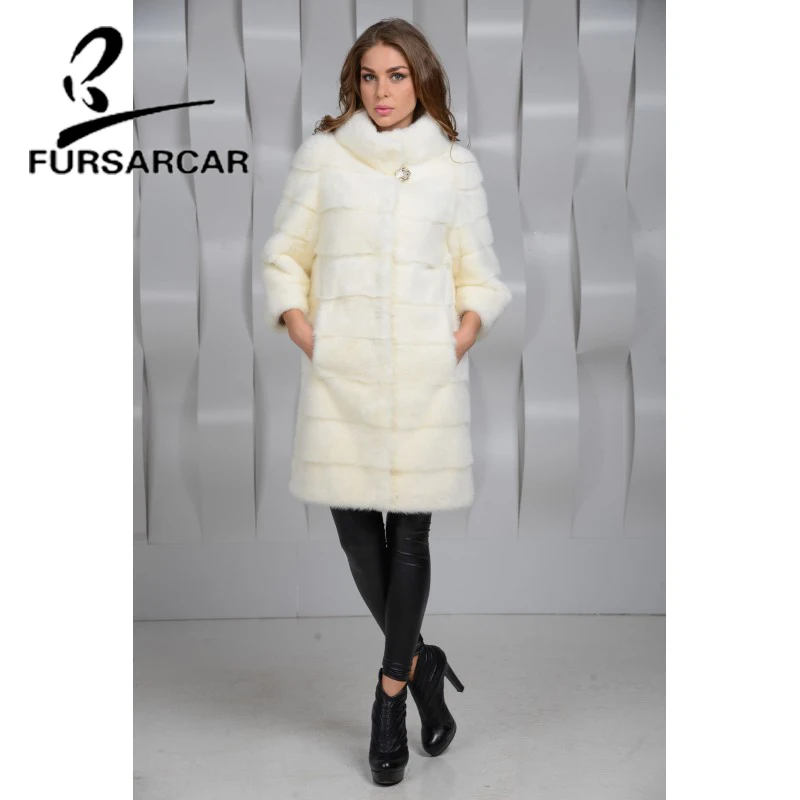 FURSARCAR 2020 New Real White Mink Fur Coat Women Luxury Thick Warm Full Pelt Mink Long Winter Overcoats With Fur Collar
FURSARCAR 2020 New Real White Mink Fur Coat Women Luxury Thick Warm Full Pelt Mink Long Winter Overcoats With Fur Collar
