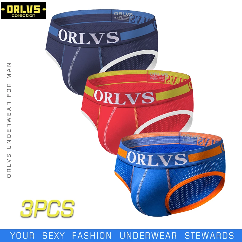 ORLVS 3PC/LOT Brand Breathable Men Underwear Sexy Briefs Male Panties Cotton Quick Dry Comfortable Underpants Solid Briefs Mesh
ORLVS 3PC/LOT Brand Breathable Men Underwear Sexy Briefs Male Panties Cotton Quick Dry Comfortable Underpants Solid Briefs Mesh
