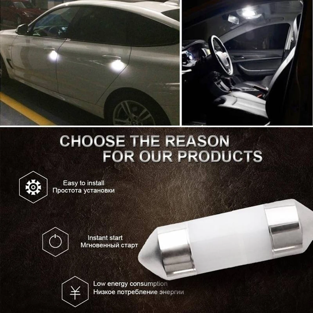 1pc 31mm 36mm 39mm 42mm Car LED Bulb C5W Car Dome Light Auto Interior Lamp DC12V White License Plate Light
1pc 31mm 36mm 39mm 42mm Car LED Bulb C5W Car Dome Light Auto Interior Lamp DC12V White License Plate Light