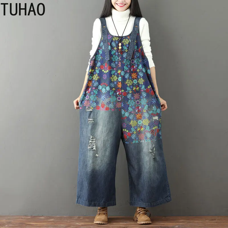 Plus Size Vintage Wide Leg Pants Jumpsuit Women Overalls Pants Bodysuits Jeans Retro Print Rompers Womens Jumpsuit
Plus Size Vintage Wide Leg Pants Jumpsuit Women Overalls Pants Bodysuits Jeans Retro Print Rompers Womens Jumpsuit