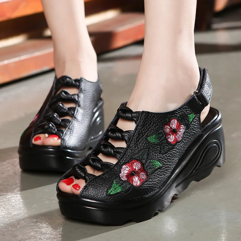 Fashion Women Sandals For 2019 Breathable Comfort Shopping Ladies Walking Shoes Real Leather Summer Platform Sandal Shoes
Fashion Women Sandals For 2019 Breathable Comfort Shopping Ladies Walking Shoes Real Leather Summer Platform Sandal Shoes