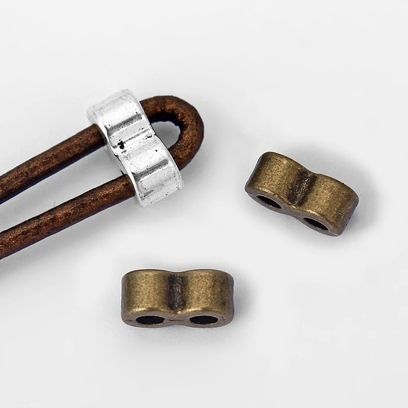 20pcs Charms Double Hole Slider Beads Spacer For 2mm Round Leather Cord Bracelet Jewelry Findings Material
20pcs Charms Double Hole Slider Beads Spacer For 2mm Round Leather Cord Bracelet Jewelry Findings Material