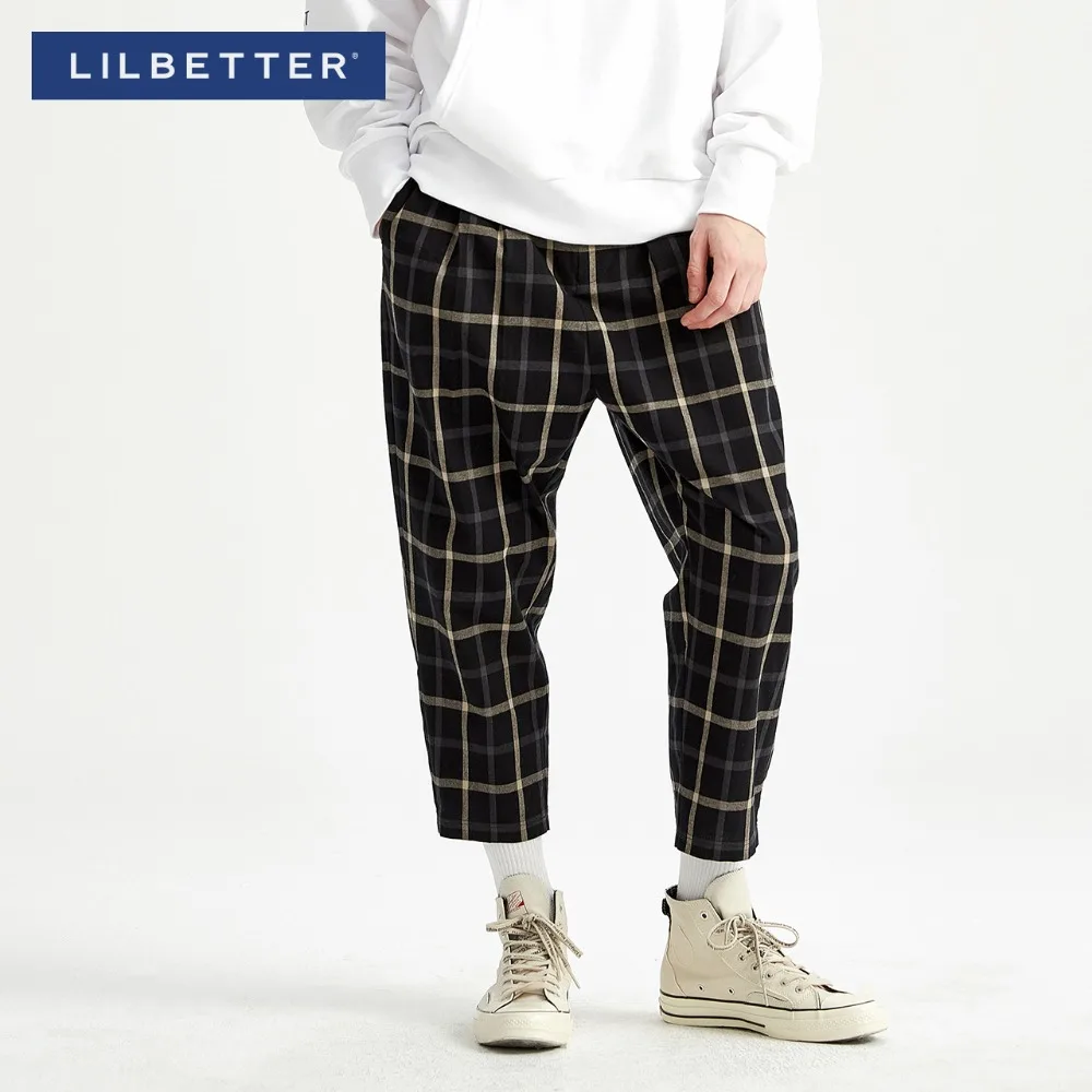 Lilbetter модные повседневные свободные хип-хоп полосатые широкие брюки мужские |