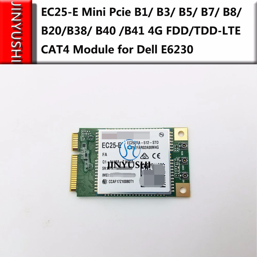 JINYUSHI EC25 EC25-E Mini Pcie+MINI PCIE to USB adapter B1/ B3/ B5/ B7/ B8/ B20/B38/ B40 /B41 4G FDD/TDD-LTE CAT4
JINYUSHI EC25 EC25-E Mini Pcie+MINI PCIE to USB adapter B1/ B3/ B5/ B7/ B8/ B20/B38/ B40 /B41 4G FDD/TDD-LTE CAT4
