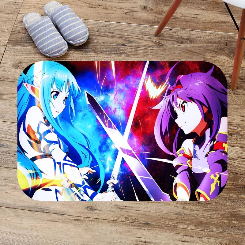 Коврики для ванной Sword Art Online Противоскользящий коврик из замши моющийся туалета на заказ кухонный