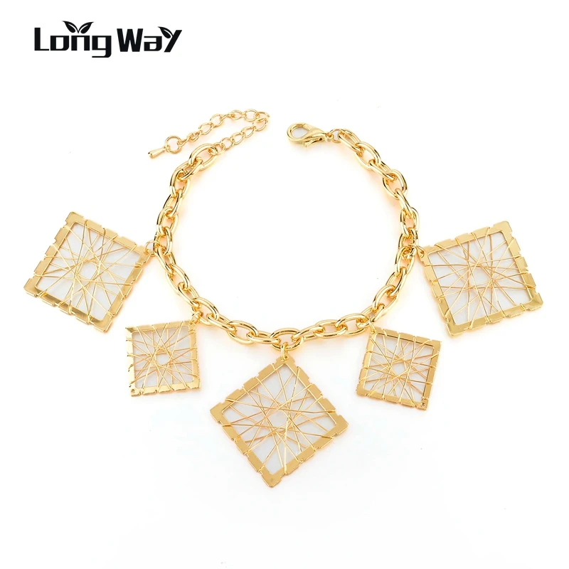 LongWay Hot Gold Color Bracelet With Square Pendant Summer Style Charm Bracelets For Women Pulseras Jewelry Sbr160110
LongWay Hot Gold Color Bracelet With Square Pendant Summer Style Charm Bracelets For Women Pulseras Jewelry Sbr160110