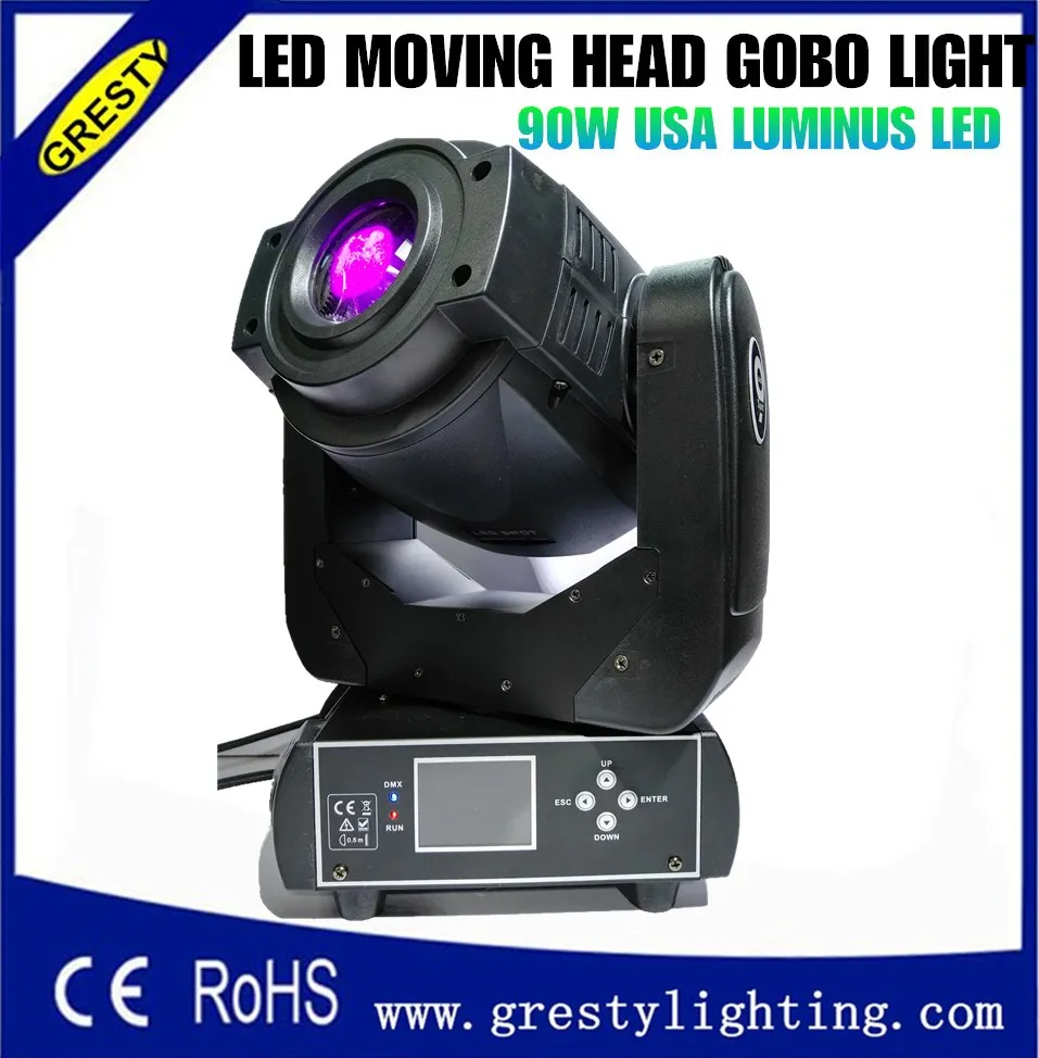 90W LED Moving Head Spot Stage Lighting DMX 512 Control 90W Gobo Led Moving Light LCD Display
90W LED Moving Head Spot Stage Lighting DMX 512 Control 90W Gobo Led Moving Light LCD Display