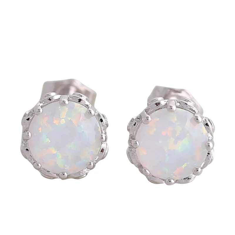 Brand Designer Silver Color White Fire Opal Stud Earrings For Women Lady Wedding Party Gift Fashion Jewelry E253
Brand Designer Silver Color White Fire Opal Stud Earrings For Women Lady Wedding Party Gift Fashion Jewelry E253