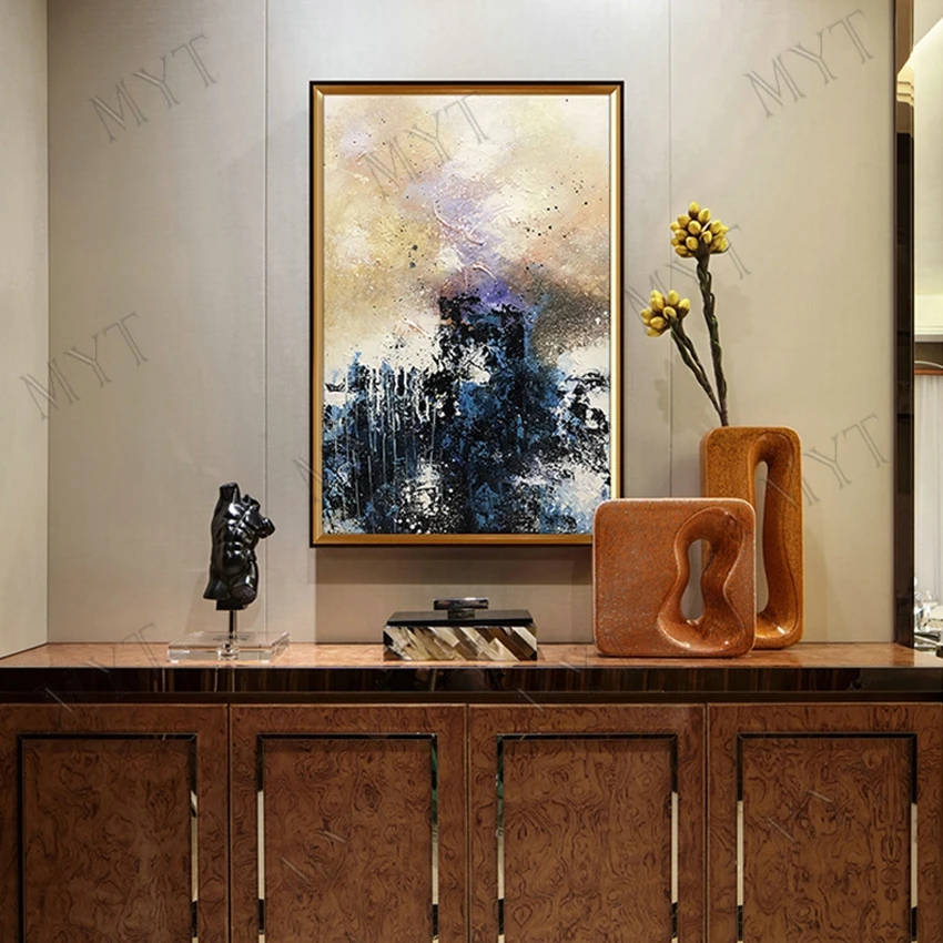 Wall art home decor Hand-painted Abstract Oil Painting on Canvas abstract landscape wall art picture for living room no framed
