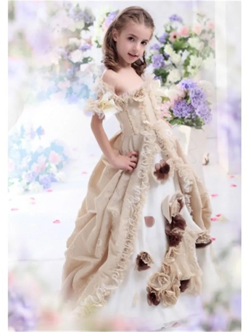 2017 New Popular Communion Dresses For Girls Halter Ivory Floor-Length Empire Magnificent Baby Party Frocks Hot Sale WH | Свадьбы и