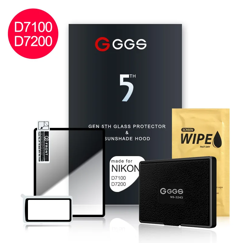 GGS Fifth Generation for NIKON NIKON D7100 D7200 LARMOR screen camera film protection screen Metal frame embedded optical glass
GGS Fifth Generation for NIKON NIKON D7100 D7200 LARMOR screen camera film protection screen Metal frame embedded optical glass
