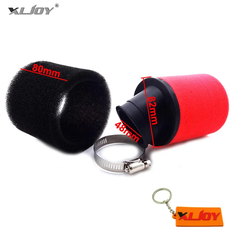Фото Воздушный фильтр XLJOY Racing очиститель из изогнутой пены 48 мм для мотоциклов и
