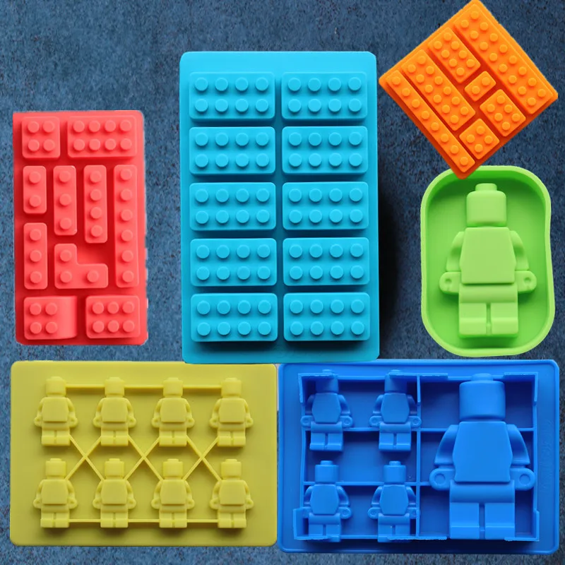 Силикагелевые строительные блоки серии Legos кубики льда шоколада помадки формы