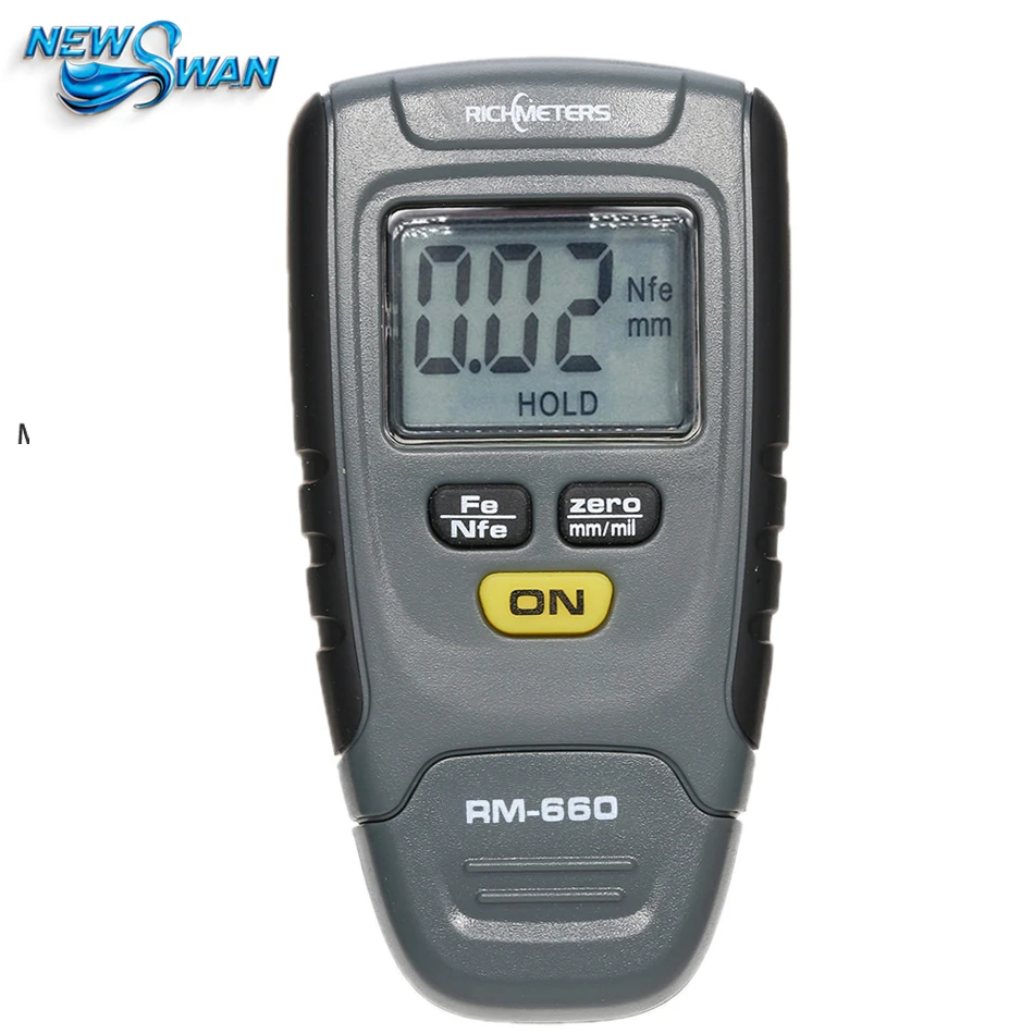 RM660 Digital Paint Coating Thickness Gauge Feeler Tester Instrument 1.25mm Iron Aluminum Base Metal Car Automotive Measure
RM660 Digital Paint Coating Thickness Gauge Feeler Tester Instrument 1.25mm Iron Aluminum Base Metal Car Automotive Measure