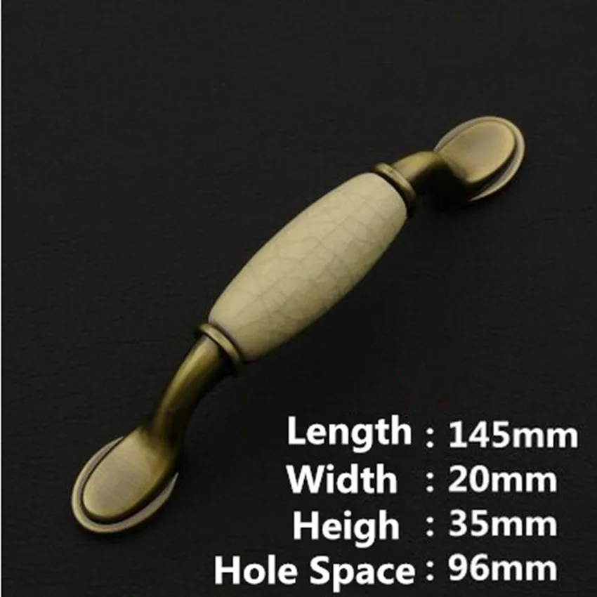 96mm antique cabinet handle Crack ceramic cupboard wardrobe pull bronze zinc alloy furniture handles knobs pulls
96mm antique cabinet handle Crack ceramic cupboard wardrobe pull bronze zinc alloy furniture handles knobs pulls