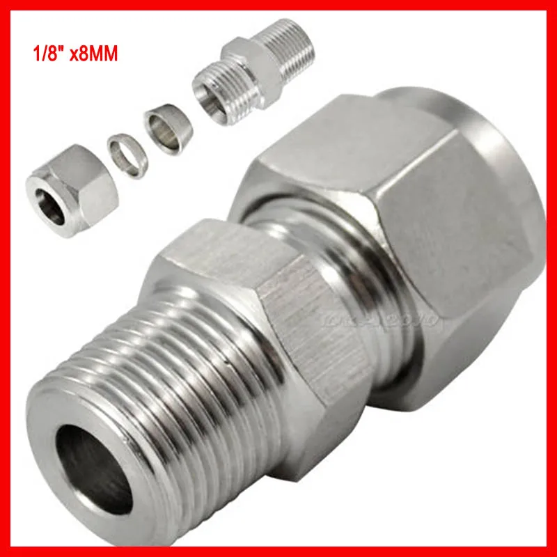 4 MM ODx1/8" DOUBLE FERRULE TUBE FITTING MALE CONNECTOR NPT STAINLESS STEEL SS304 5pcs/lot
4 MM ODx1/8" DOUBLE FERRULE TUBE FITTING MALE CONNECTOR NPT STAINLESS STEEL SS304 5pcs/lot