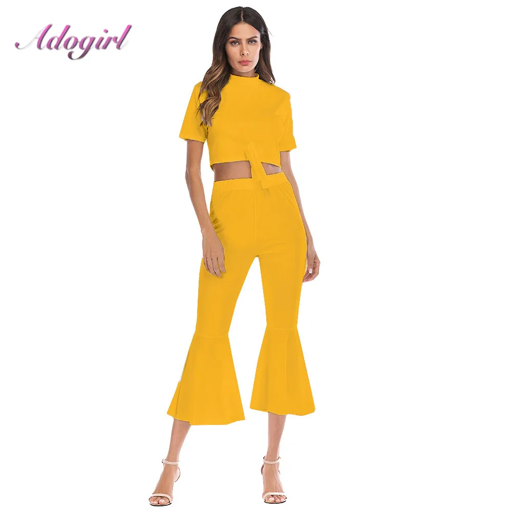 Plus Size S-4XL Women Two Piece Set Casual Bandage O-Neck Crop Top Clothes+Loose Wide Leg Pants Female 2 Piece Outfits Tracksuit
Plus Size S-4XL Women Two Piece Set Casual Bandage O-Neck Crop Top Clothes+Loose Wide Leg Pants Female 2 Piece Outfits Tracksuit