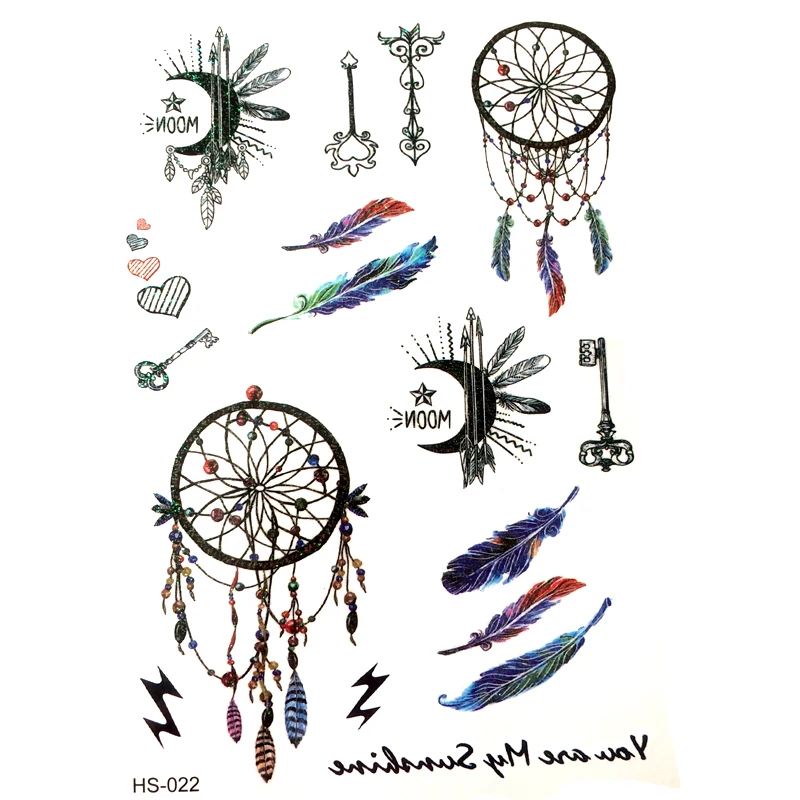 3PCS Dreamcatcher Waterproof Temporary Tattoos Men Harajuku Flash Gold tattoo Kids henna tatoo Flash tattoo sticker
3PCS Dreamcatcher Waterproof Temporary Tattoos Men Harajuku Flash Gold tattoo Kids henna tatoo Flash tattoo sticker