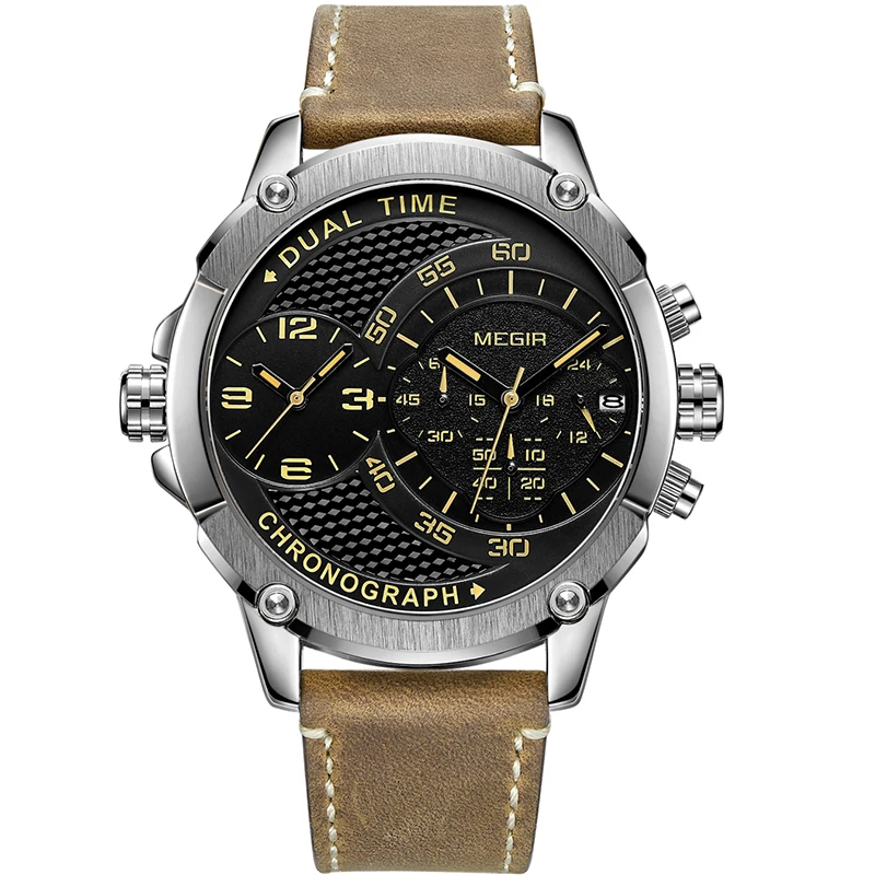 MEGIR Men Watch Top Brand Luxury Male Leather Waterproof Sport Quartz Chronograph Military Wrist Watch Men Clock relojes hombre
MEGIR Men Watch Top Brand Luxury Male Leather Waterproof Sport Quartz Chronograph Military Wrist Watch Men Clock relojes hombre