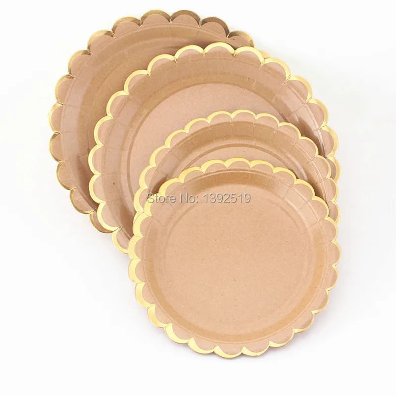 80Pcs/lot 7 9 inch Small Kraft Scollop Edged Paper Plates Cake Dishes for Birthday Wedding Baby Shower Nursery Tableware Supply
80Pcs/lot 7 9 inch Small Kraft Scollop Edged Paper Plates Cake Dishes for Birthday Wedding Baby Shower Nursery Tableware Supply