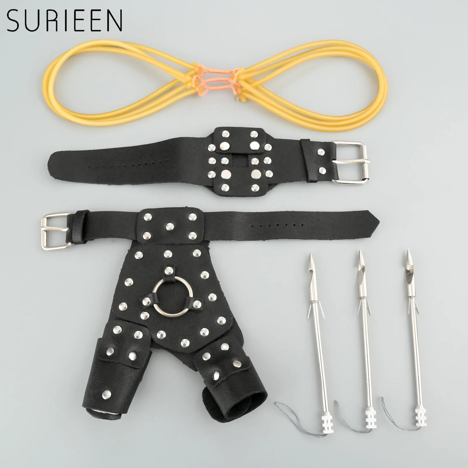 4PCS Left Hand Archery Arrow Shoot Fishing Slingshot Set Hunting Catapult Fishing Broadheads+Hand Protect+Wristband+Rubber Bands
4PCS Left Hand Archery Arrow Shoot Fishing Slingshot Set Hunting Catapult Fishing Broadheads+Hand Protect+Wristband+Rubber Bands