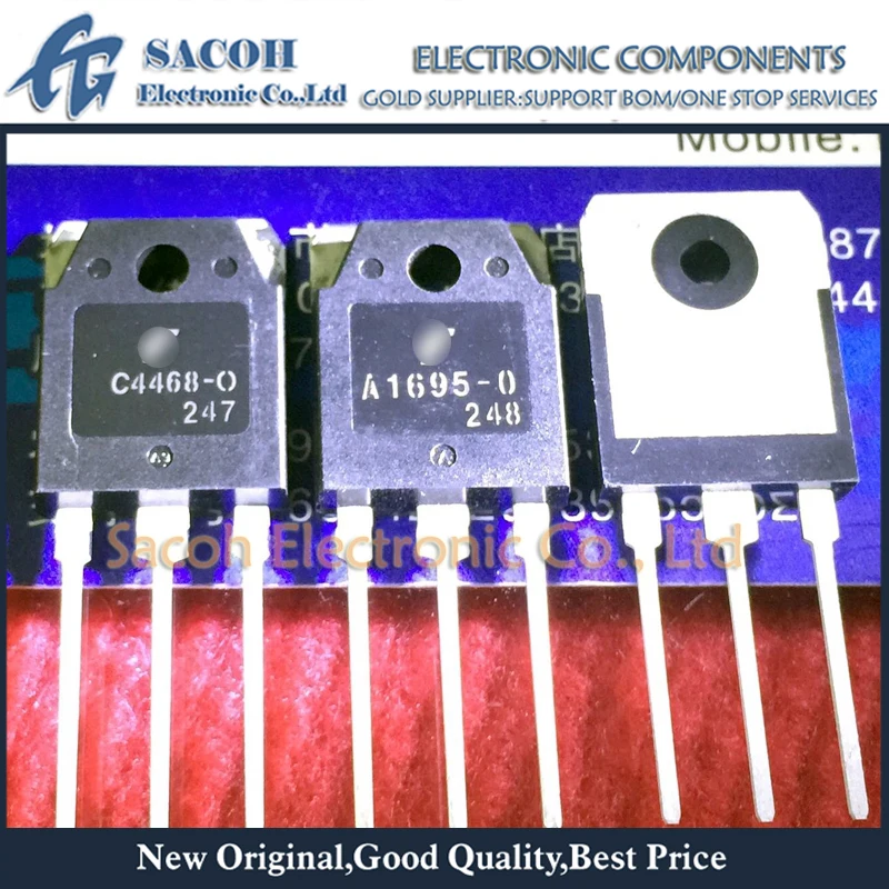 New Original 5Pairs(10PCS) 2SA1695-O A1695-O + 2SC4468-O C4468-O TO-3P Silicon PNP + NPN Epitaxial Planar Transistor
New Original 5Pairs(10PCS) 2SA1695-O A1695-O + 2SC4468-O C4468-O TO-3P Silicon PNP + NPN Epitaxial Planar Transistor
