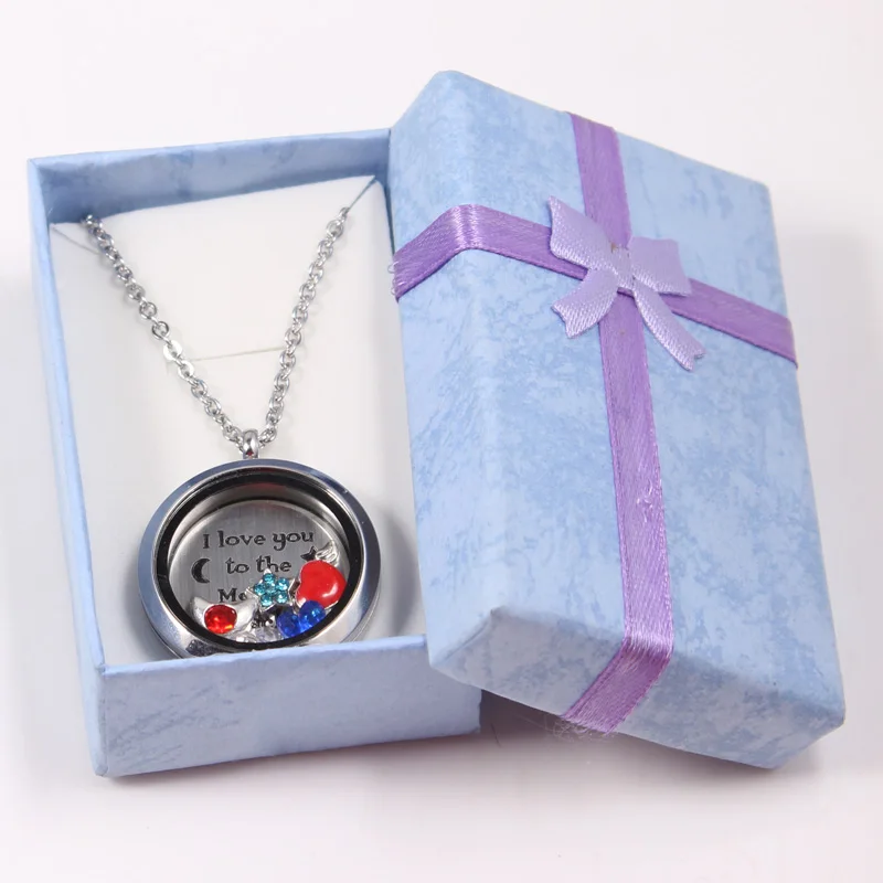 DIY 30mm Stainless Steel Floating Locket Necklace Pendant With Love Charms 50cm Chain Gift Box
DIY 30mm Stainless Steel Floating Locket Necklace Pendant With Love Charms 50cm Chain Gift Box
