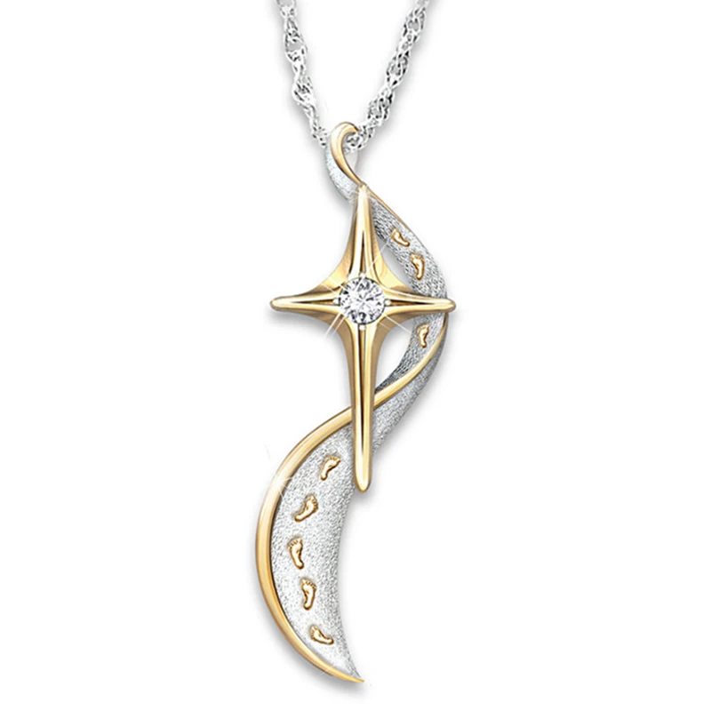 Shiny Footprint Elegance Gold Color Cross Pendant Necklaces for Women Trendy Christian Jesus Crystal Necklace Jewelry Gift
Shiny Footprint Elegance Gold Color Cross Pendant Necklaces for Women Trendy Christian Jesus Crystal Necklace Jewelry Gift