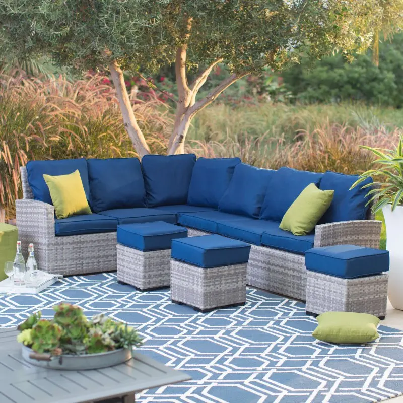 Лидер продаж уличная мебель модульный плетеный диван|outdoor furniture|outdoor sofa salewicker |