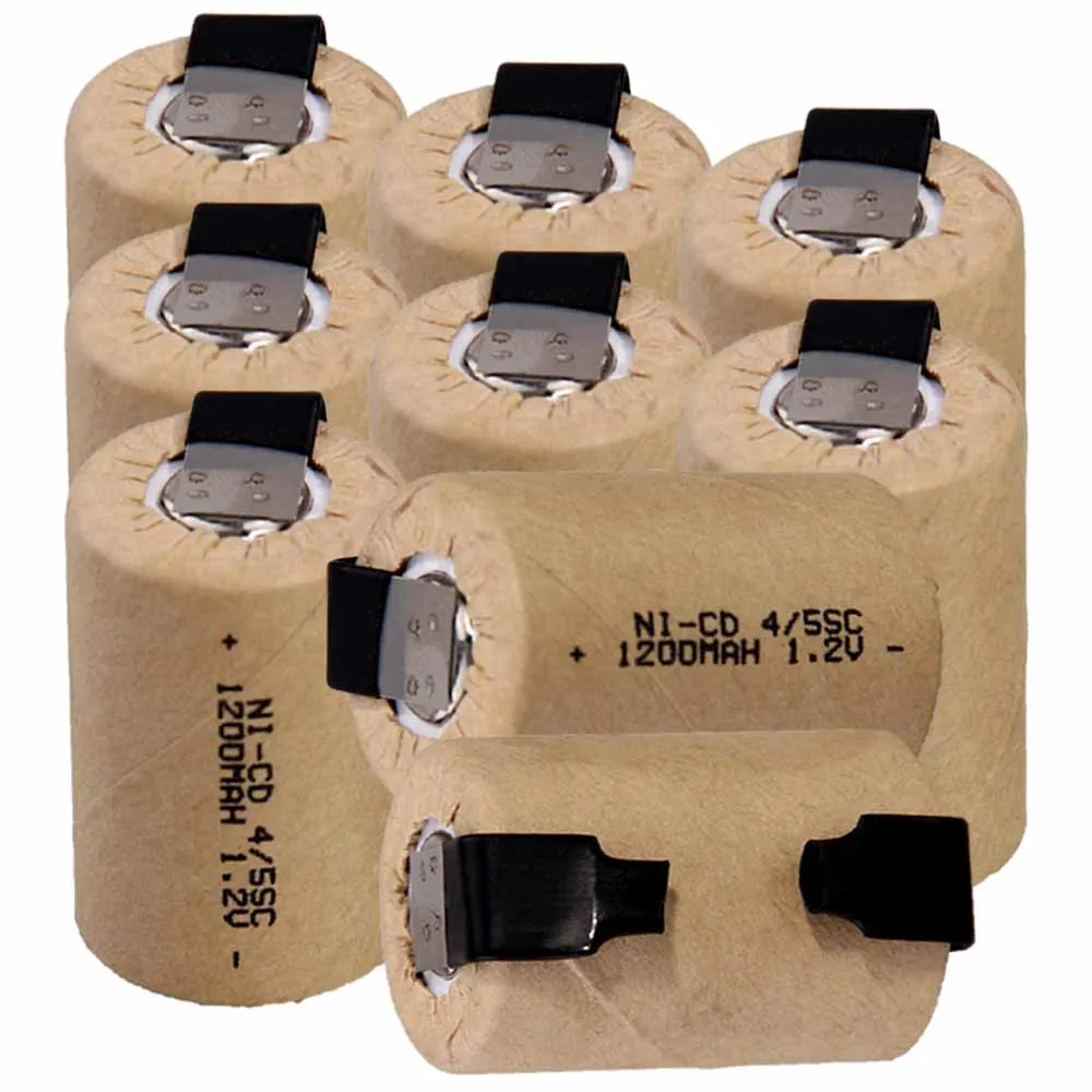 Самая низкая цена 9 шт 4/5SC батарея 1 2 В батареи перезаряжаемые 1200mAh nicd Батарея для