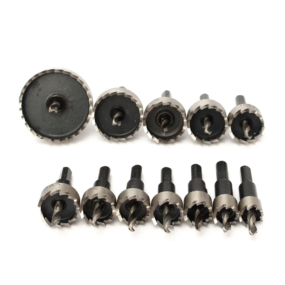 12 Pcs 15-50mm HSS Drill Bit Set Holesaw Hole Saw Cutter Drilling Kit Hand Tool for Wood Stainless Steel Metal Alloy Cutting
12 Pcs 15-50mm HSS Drill Bit Set Holesaw Hole Saw Cutter Drilling Kit Hand Tool for Wood Stainless Steel Metal Alloy Cutting