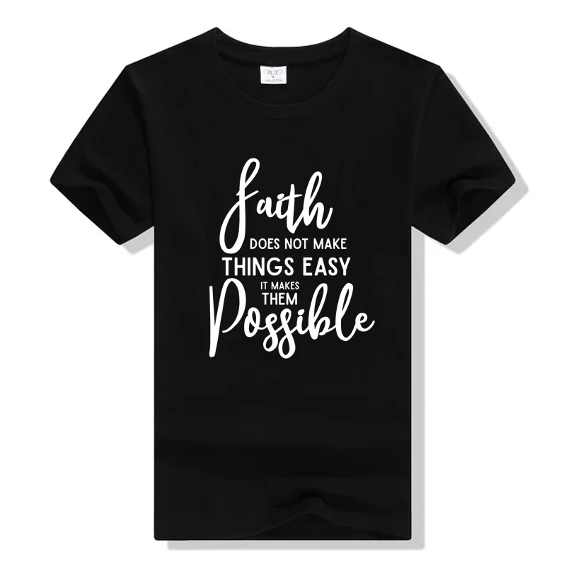 Faith Does Not Make Things Easy It Makes Them Possible T-Shirt Funny Slogan Christian Graphic Tee Religion Print Top Quote Shirt
Faith Does Not Make Things Easy It Makes Them Possible T-Shirt Funny Slogan Christian Graphic Tee Religion Print Top Quote Shirt