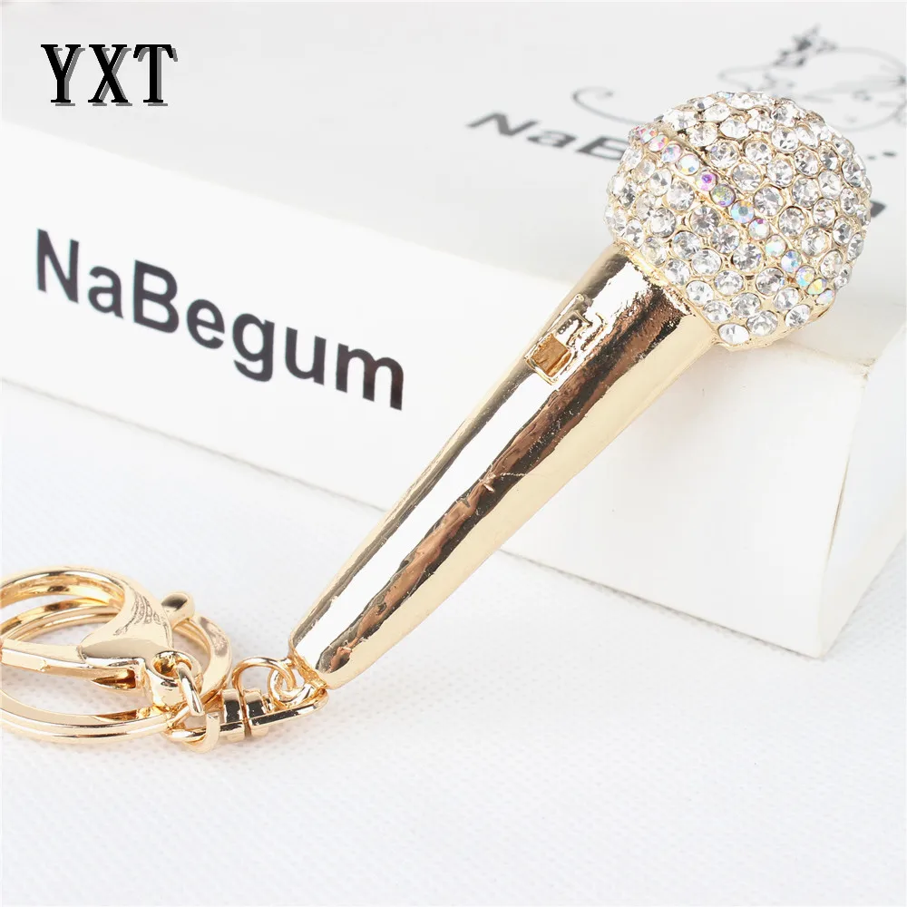 Music Mic Microphone Voice Crystal Rhinestone Charm Pendant Purse Bag Car Key Ring Chain Creative Wedding Party Gift
Music Mic Microphone Voice Crystal Rhinestone Charm Pendant Purse Bag Car Key Ring Chain Creative Wedding Party Gift