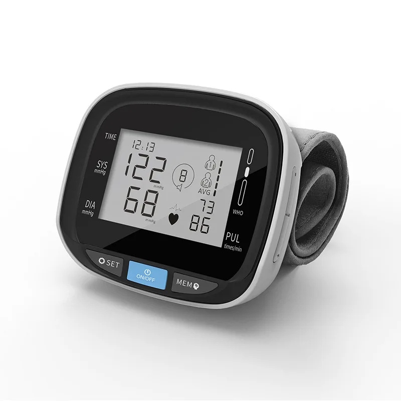 Wrist Medical Digital Blood Pressure Heart Rate Monitor Tensiometer BP Pulse Rate Tension Manometer Automatic Sphygmomanometer
Wrist Medical Digital Blood Pressure Heart Rate Monitor Tensiometer BP Pulse Rate Tension Manometer Automatic Sphygmomanometer