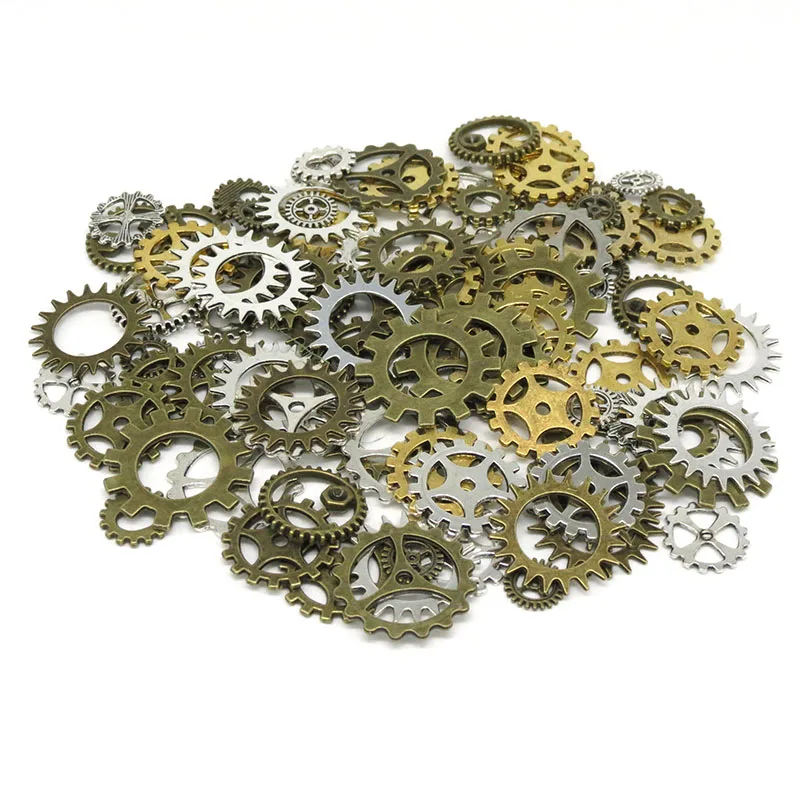 Wholesale 1000pcs Gold silver vintage bronze Mix retro steampunk gears jewelry charms pendant steampunk gears for DIY necklace
Wholesale 1000pcs Gold silver vintage bronze Mix retro steampunk gears jewelry charms pendant steampunk gears for DIY necklace