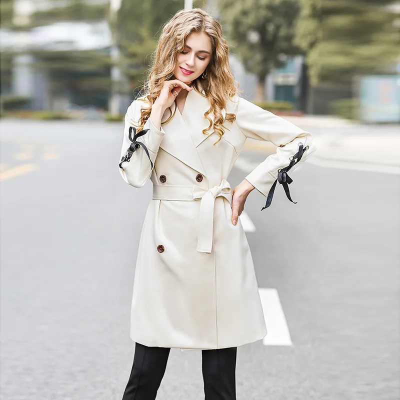 Autumn&winter new brand original women's jacket double-breasted long trench coat fashionable solid color belted slim long trench
Autumn&winter new brand original women's jacket double-breasted long trench coat fashionable solid color belted slim long trench
