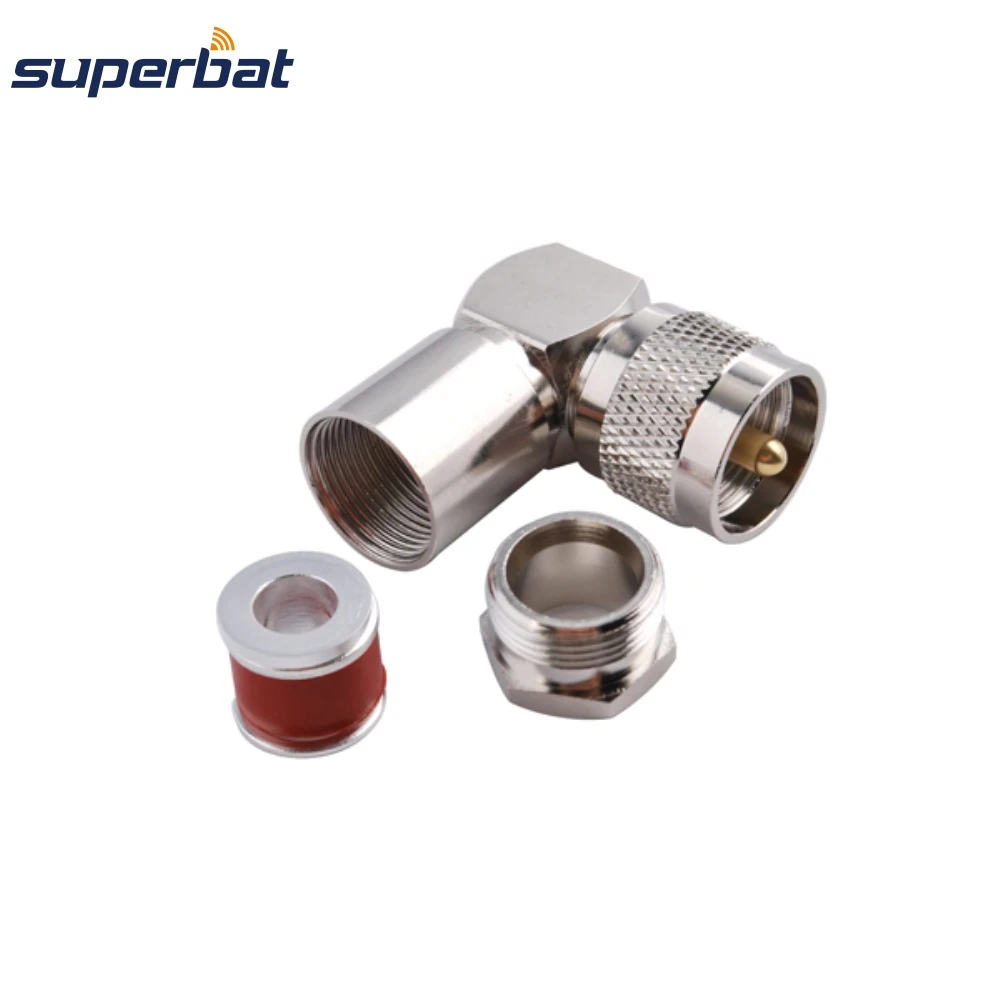 Superbat 10pcs UHF Clamp Plug Right Angle RF Coaxial Connector for RG8 RG213 RG214 LMR400 Cable
Superbat 10pcs UHF Clamp Plug Right Angle RF Coaxial Connector for RG8 RG213 RG214 LMR400 Cable