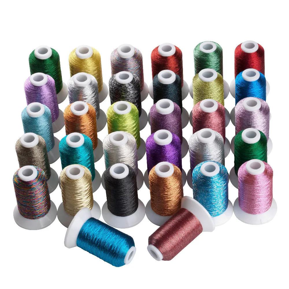 Швейная машина Simthread 32 цвета 550 ярдов|metallic embroidery thread|embroidery threadembroidery thread metallic |