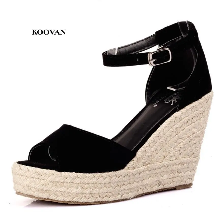 Koovan Women Sandals 2017 New Summer Fashion Straw Wedge Sandal Platform Shoes Fish Head Shoes Woman Shoes Larger Size 32-43
Koovan Women Sandals 2017 New Summer Fashion Straw Wedge Sandal Platform Shoes Fish Head Shoes Woman Shoes Larger Size 32-43