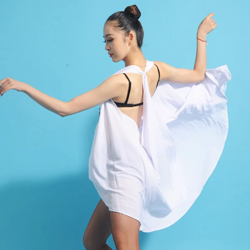 Latin Dance Dress White Chiffon Sleeveless Loose Women Cha Rumba Samba Competition Performance Dresses Practice Wear DNV10446
Latin Dance Dress White Chiffon Sleeveless Loose Women Cha Rumba Samba Competition Performance Dresses Practice Wear DNV10446