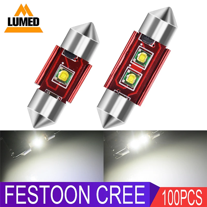 100x Car Festoon C5W LED 1smd 2smd Interior Dome Lamp Reading Light 31mm 36mm 39mm 42mm
100x Car Festoon C5W LED 1smd 2smd Interior Dome Lamp Reading Light 31mm 36mm 39mm 42mm