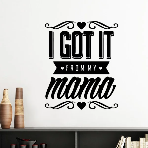 I Got It From My Mama Creative Quotes Heart Family Design Removable Wall Sticker Art Decals Mural DIY Wallpaper for Room Decal
I Got It From My Mama Creative Quotes Heart Family Design Removable Wall Sticker Art Decals Mural DIY Wallpaper for Room Decal