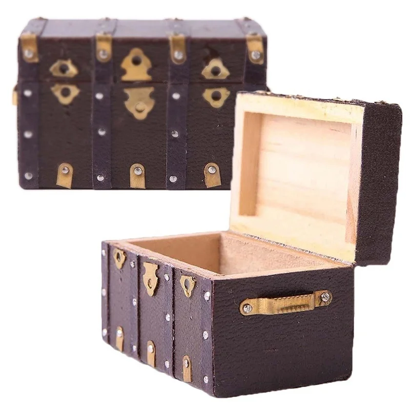 Brown Leather Wooden Box Case Vintage Case Box for 1/12 Miniature Home Decoration
Brown Leather Wooden Box Case Vintage Case Box for 1/12 Miniature Home Decoration