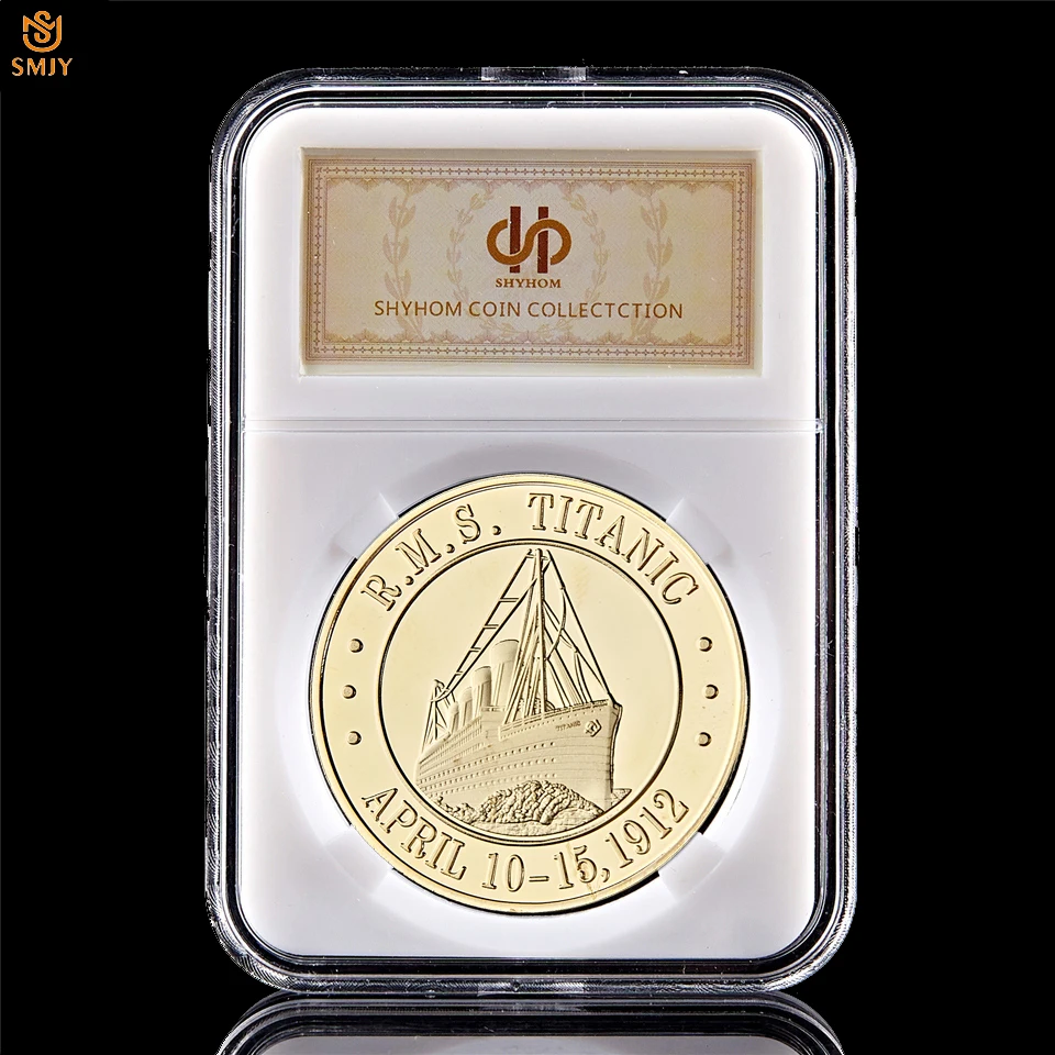 1912 RMS Titanic Killed Sailing Routes Europ Vessel Gold/Silver Plated Token Challenge Souvenir Coin Collection W/PCCB Box
1912 RMS Titanic Killed Sailing Routes Europ Vessel Gold/Silver Plated Token Challenge Souvenir Coin Collection W/PCCB Box