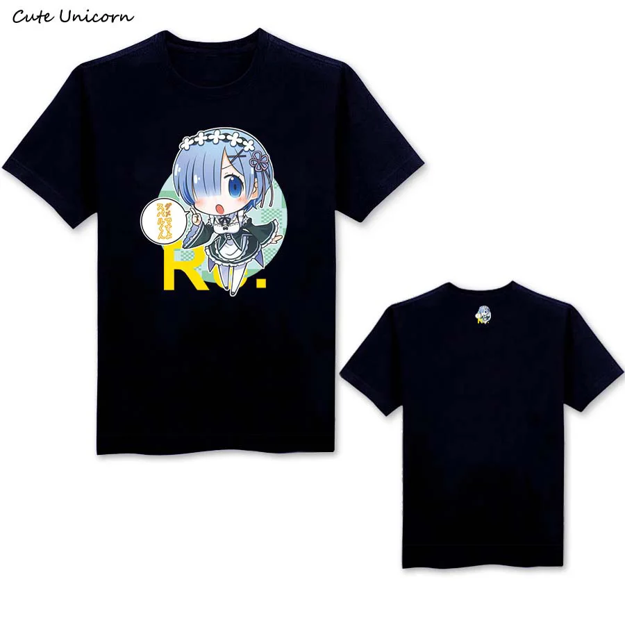 Re:Zero kara Hajimeru Isekai Seikatsu short sleeve t shirt Emilia Rem women tshirt anime cotton t-shirt summer tops
Re:Zero kara Hajimeru Isekai Seikatsu short sleeve t shirt Emilia Rem women tshirt anime cotton t-shirt summer tops