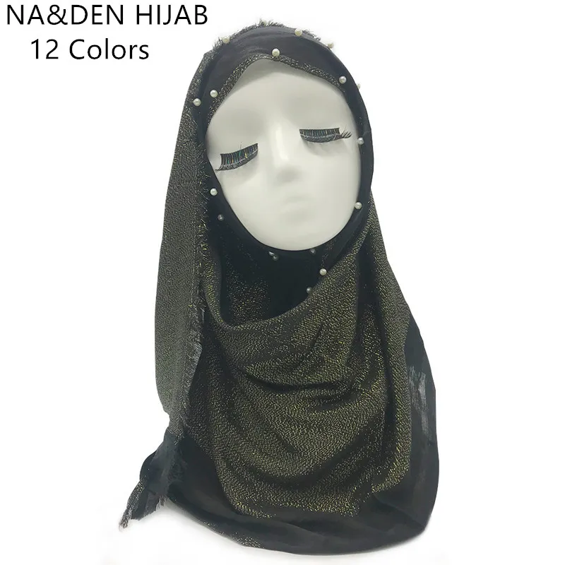 1PCS Hot sale Hi-Q luxury shawl plain solid cotton with spun gold pearls bandana foulard hijab muslim wraps Fashion women scarf
1PCS Hot sale Hi-Q luxury shawl plain solid cotton with spun gold pearls bandana foulard hijab muslim wraps Fashion women scarf