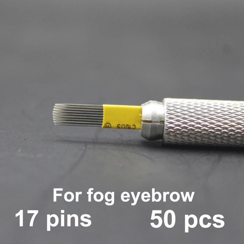 17 Pins 50PCS Fog Needles Blade For Permanent Eyebrow tattoo needle Double Manual Beauty Makeup microblading blades eyebrow
17 Pins 50PCS Fog Needles Blade For Permanent Eyebrow tattoo needle Double Manual Beauty Makeup microblading blades eyebrow