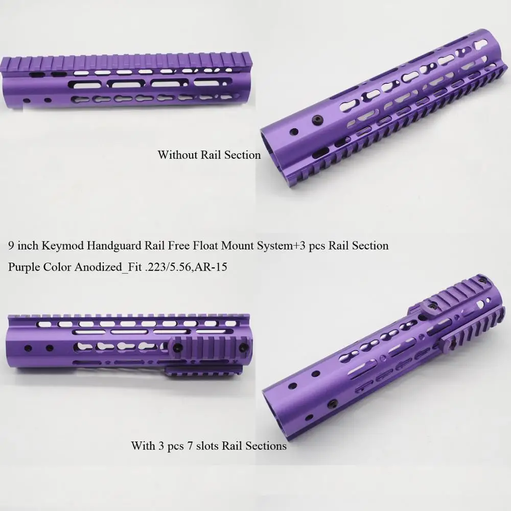 TriRock фиолетовый анодированный 9 ''Keymod наручная планка без Пикатинни система крепления с/без 7 слотов рельсовая секция
TriRock фиолетовый анодированный 9 ''Keymod наручная планка без Пикатинни система крепления с/без 7 слотов рельсовая секция