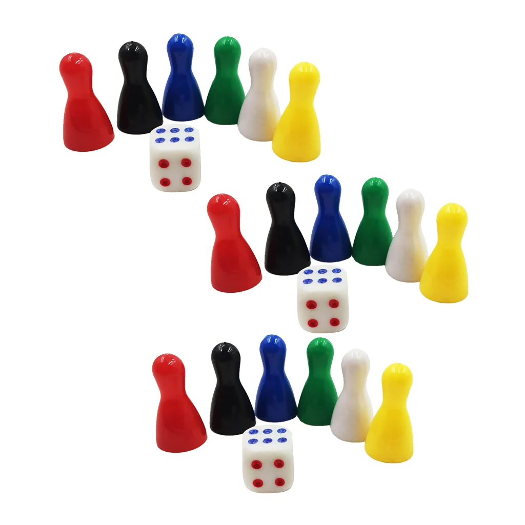 18 Pieces Chessman Chess Pieces & 3 Dice Board Game Accessories Kids Toys Multi-colored
18 Pieces Chessman Chess Pieces & 3 Dice Board Game Accessories Kids Toys Multi-colored